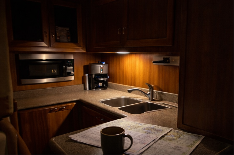 Galley aboard Joker’s Wild